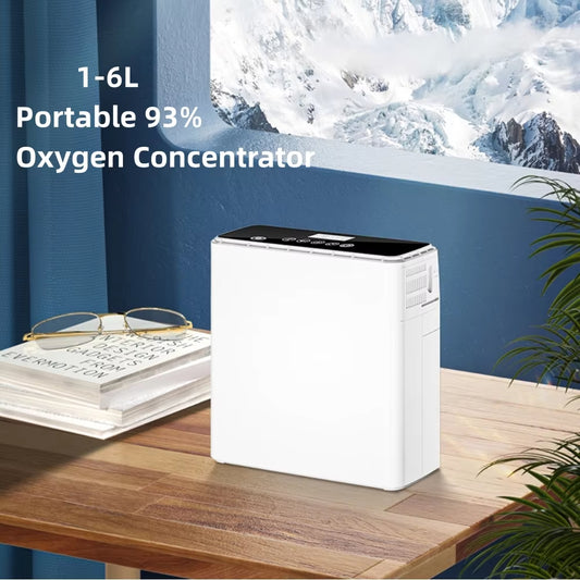 Rechargeable Portable Oxygen Concentrator Adjustable 1-6L Flow High Concentration  For Home and Travel Use ZY-P-01