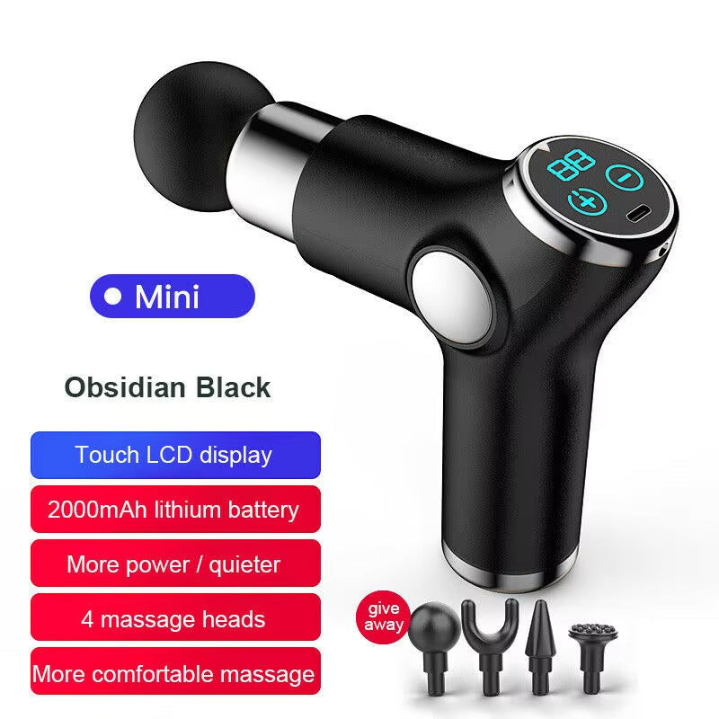 Mini Portable Massage Gun Percussion Massager For Body Neck Deep Tissue Muscle Relaxation Gout Pain Relief