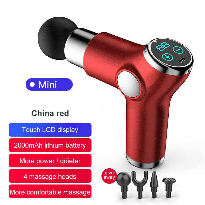 Mini Portable Massage Gun Percussion Massager For Body Neck Deep Tissue Muscle Relaxation Gout Pain Relief