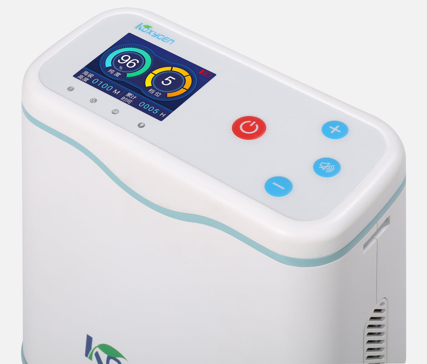 Pulse Input Portable Rechargeable Oxygen Concentrator 93%±3 Oxygen Purity Adjustable 1-6L Machine