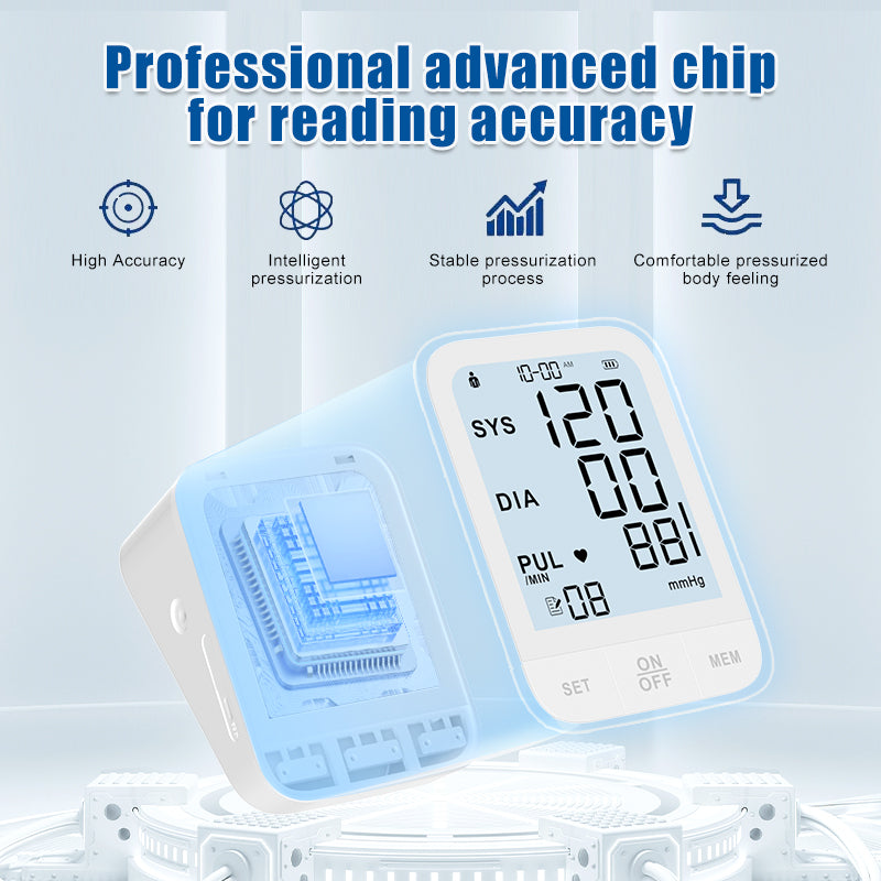 Ziqing Blood Pressure Monitor Bp Meter Home Clinic Use Voice Broadcast Sphygmomanometer Smart Upper Arm Blood Pressure Monitor