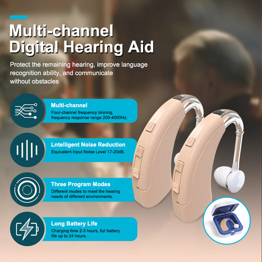 Digital High Power Hearing Aids Professional Rechargeable Bluetooth Hearing Aids for Deafness and Loss hearing