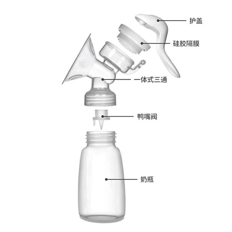 Portable Manual Breast Pump Cartoon BPA Free Manual Breast Pump with 2 150ml Bottles