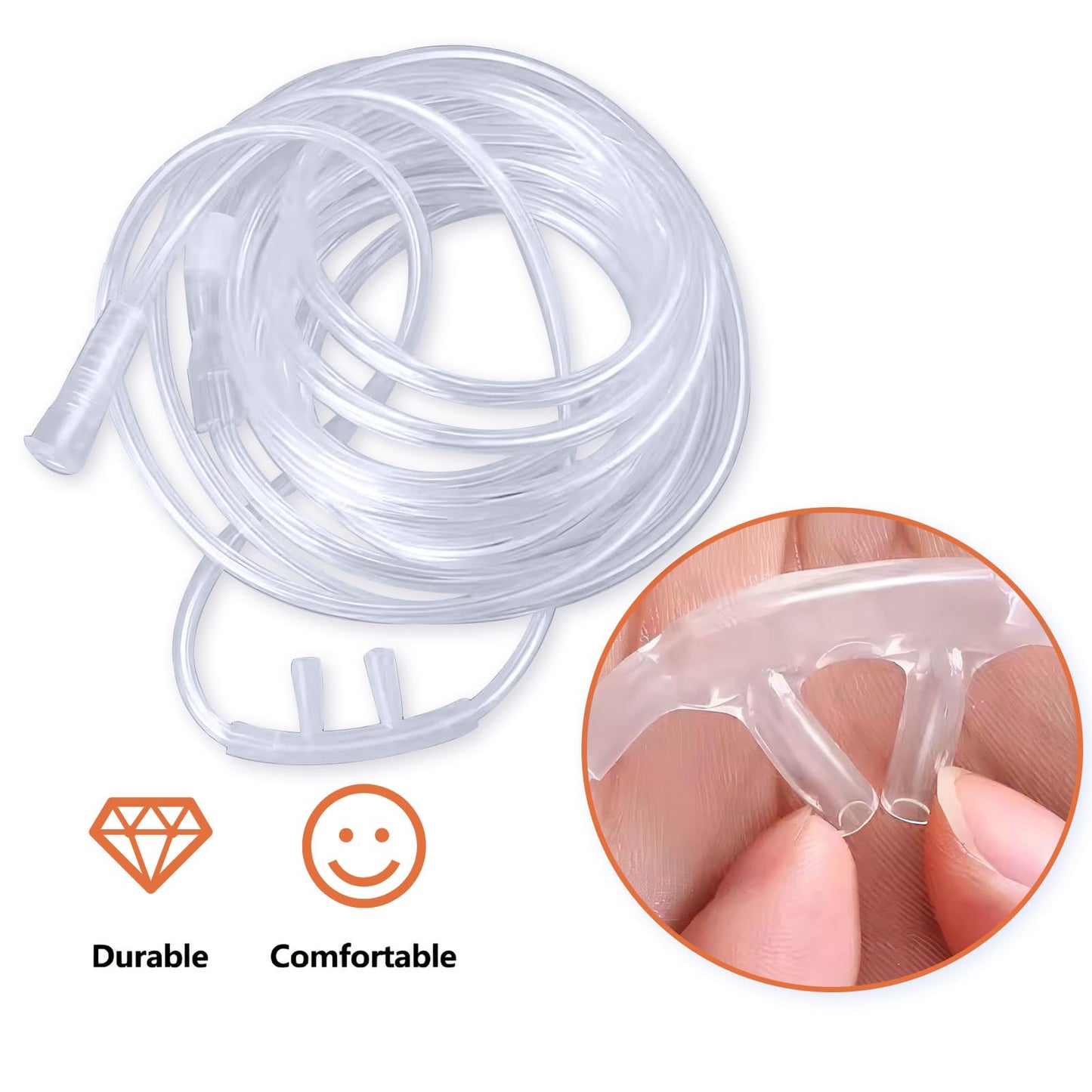 Nasal Cannula for Oxygen Concentrator, 6.6ft Oxygen Tubing Reusable Soft(Pack of 2)