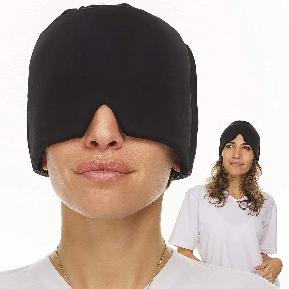 Headache Hat for Migraine Headache Migraine Relief Head Cover for Tension Headache Relief Gel Ice Migraine Relief Hat