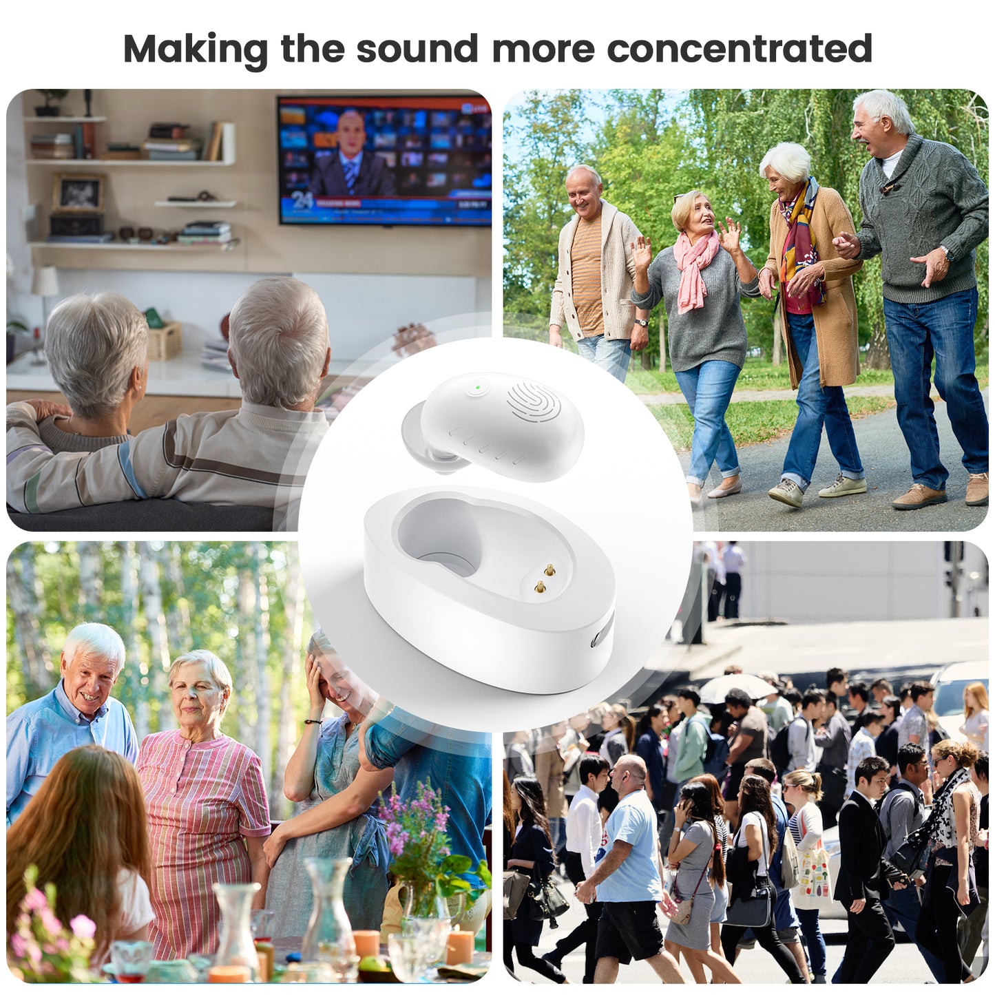 ZIQING Hearing Aids,Hearing Aids for Seniors, Digital Hearing Amplifier for Adults，Portable Charging Case