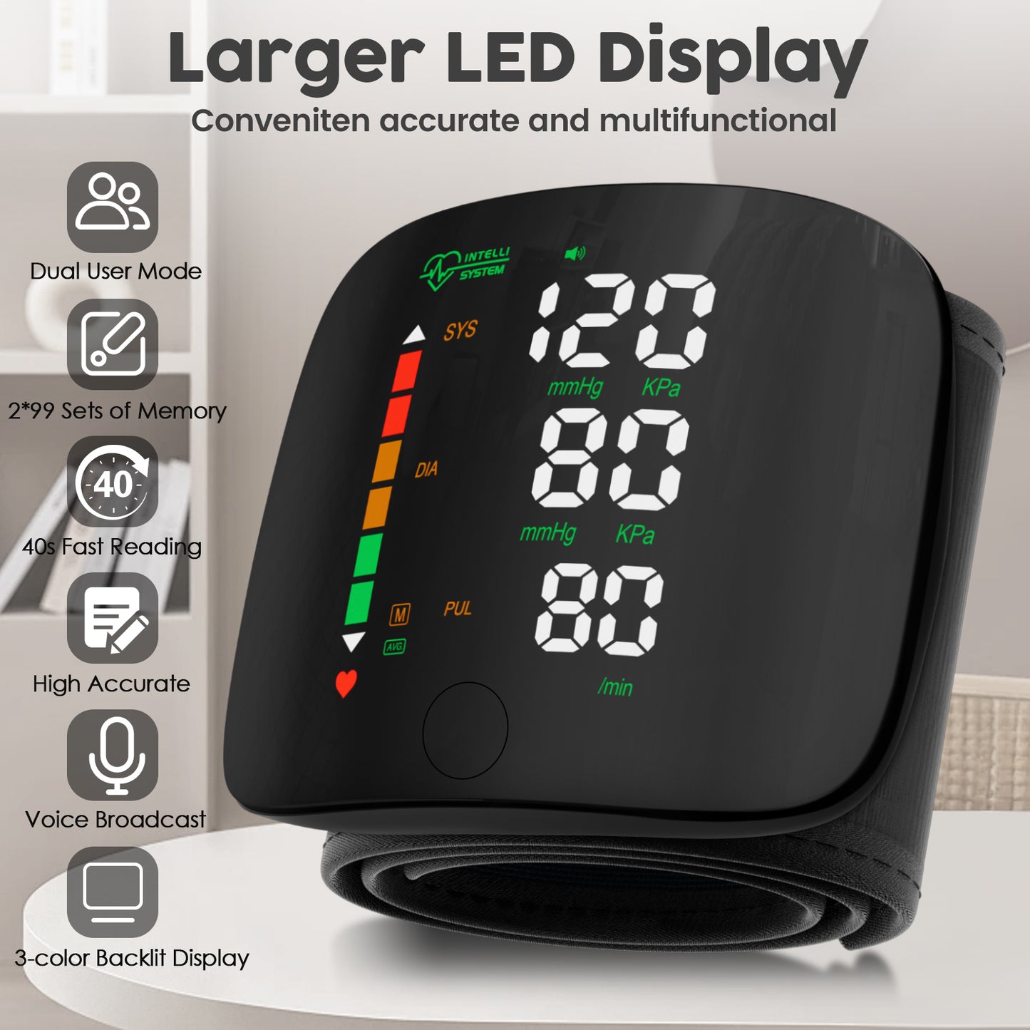 Compact and Reliable Wrist Blood Pressure Monitor WEB306