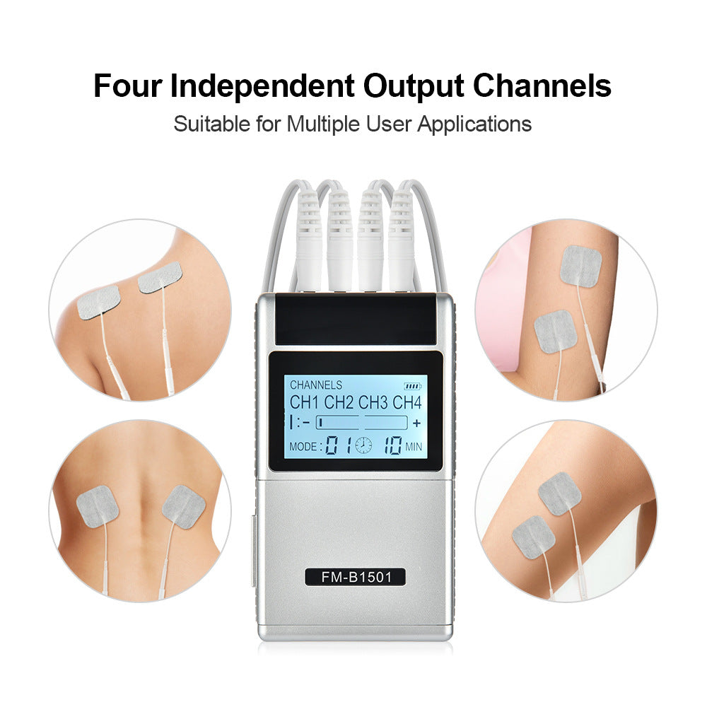 15 Mode Electrode Pads Back Neck Relief Muscle Stimulator Digital Therapy Machine Acupuncture Massage EMS TENS Unit