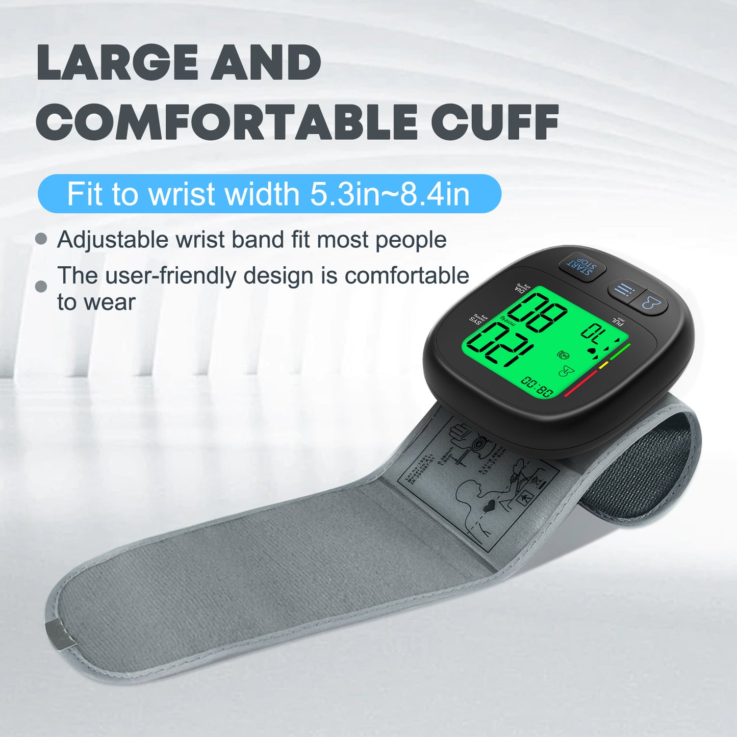 Digital Wrist Blood Pressure Monitor with LCD Display FC-BP210