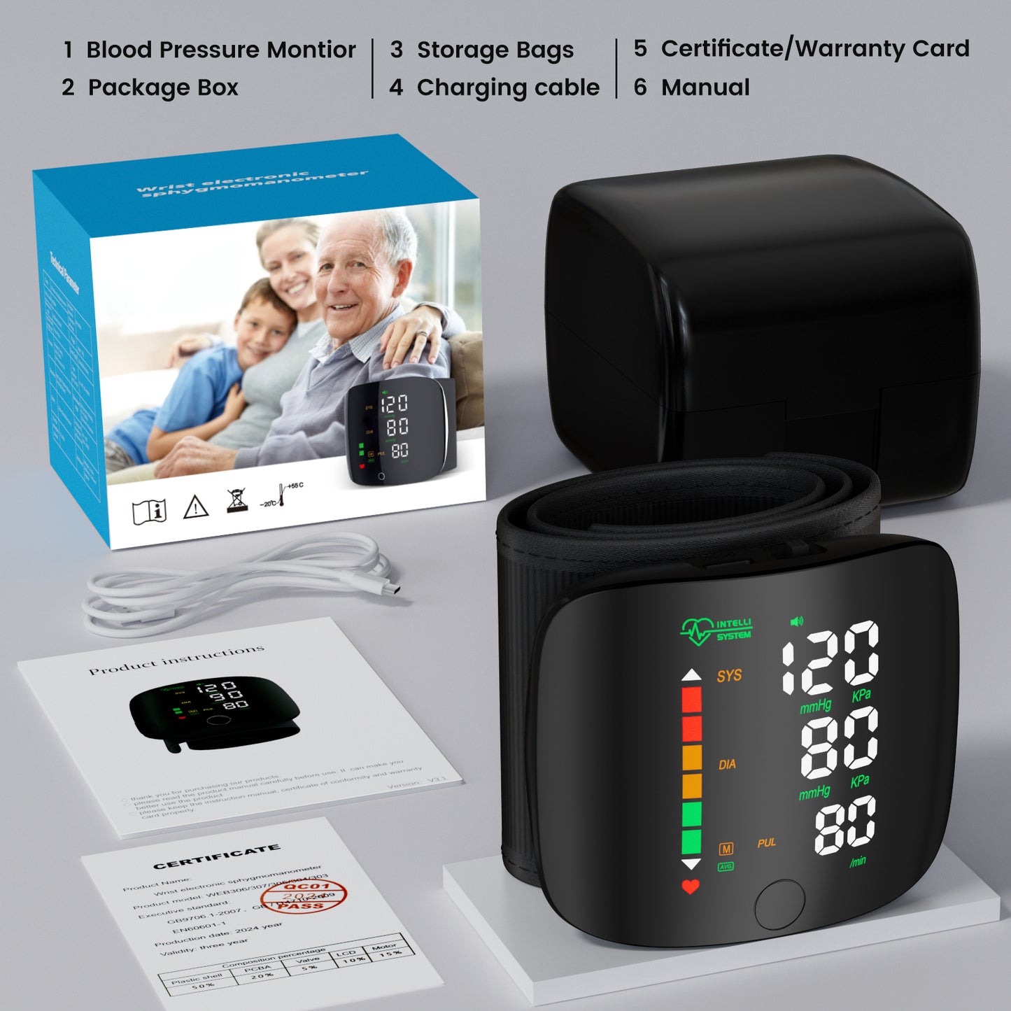 Compact and Reliable Wrist Blood Pressure Monitor WEB306