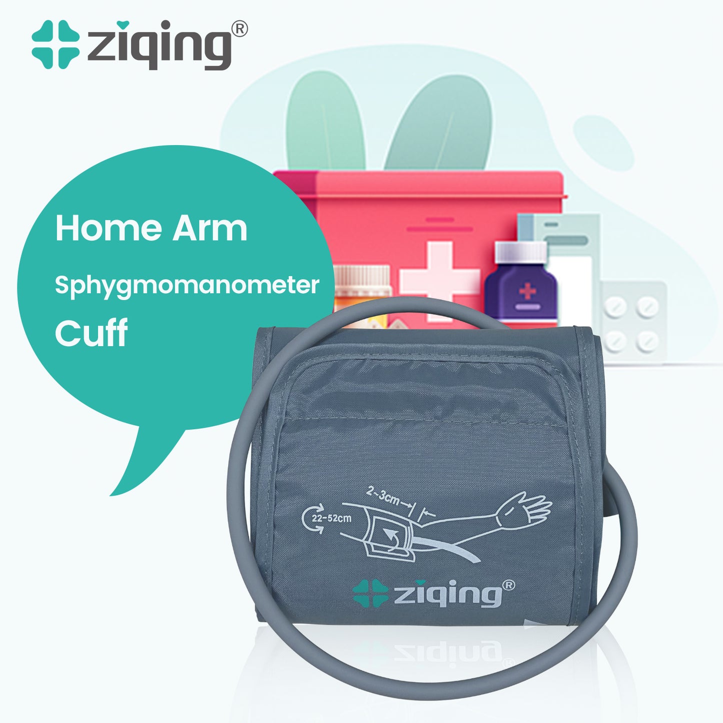 ziqing 32-52cm Large Blood Pressure Cuff For Adult Tonometer Sphygmomanometer Arm Blood Digital Automatic Pressure Monitor Meter