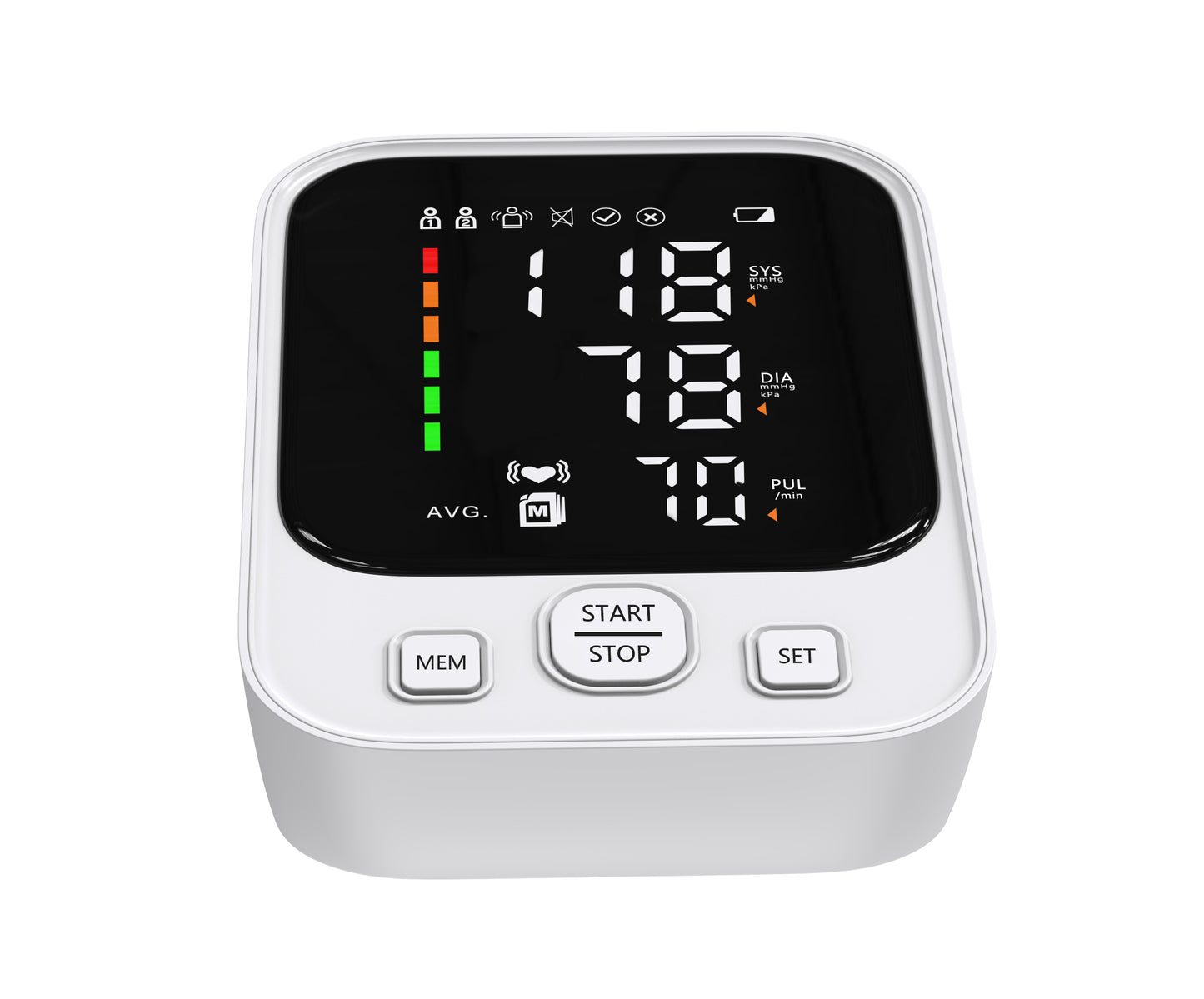 Upper arm digital blood pressure monitor Big display LED Tonometer sphygmomanometer heart rate Monitor English voice broadcast