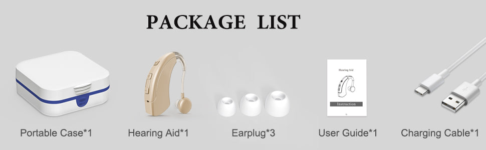 Digital Mini Invisible sound amplifier bte open fit rechargeable hearing aid for elderly adults