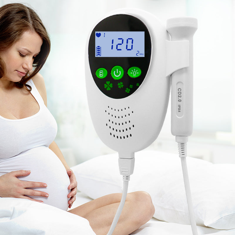 Auto and manual counting baby heart rate monitor for pregnant women