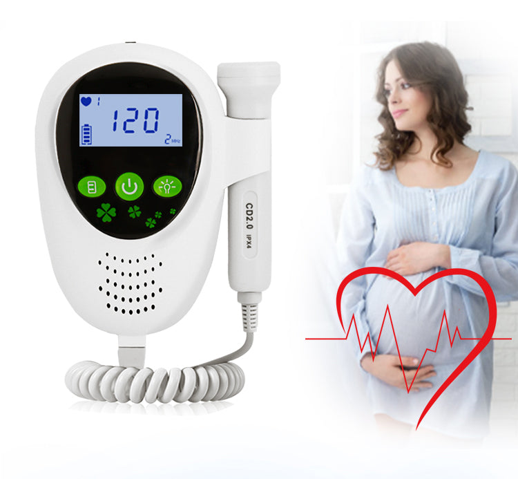Auto and manual counting baby heart rate monitor for pregnant women