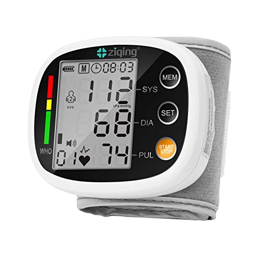 Ziqing-Monitor de muñeca Digital médico para presión arterial, esfigmoman de brazo automático, tonómetro, tensiómetro de manguito, medidor de pulso y frecuencia cardíaca