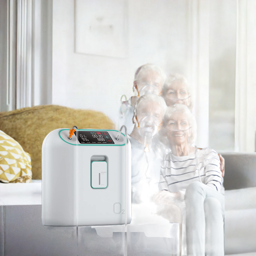 Ziqing ZY-01 Oxygen Concentrator With Nebulizer Adjustable 1L-8L 93% High Concentration Oxygen Generator Low Noise