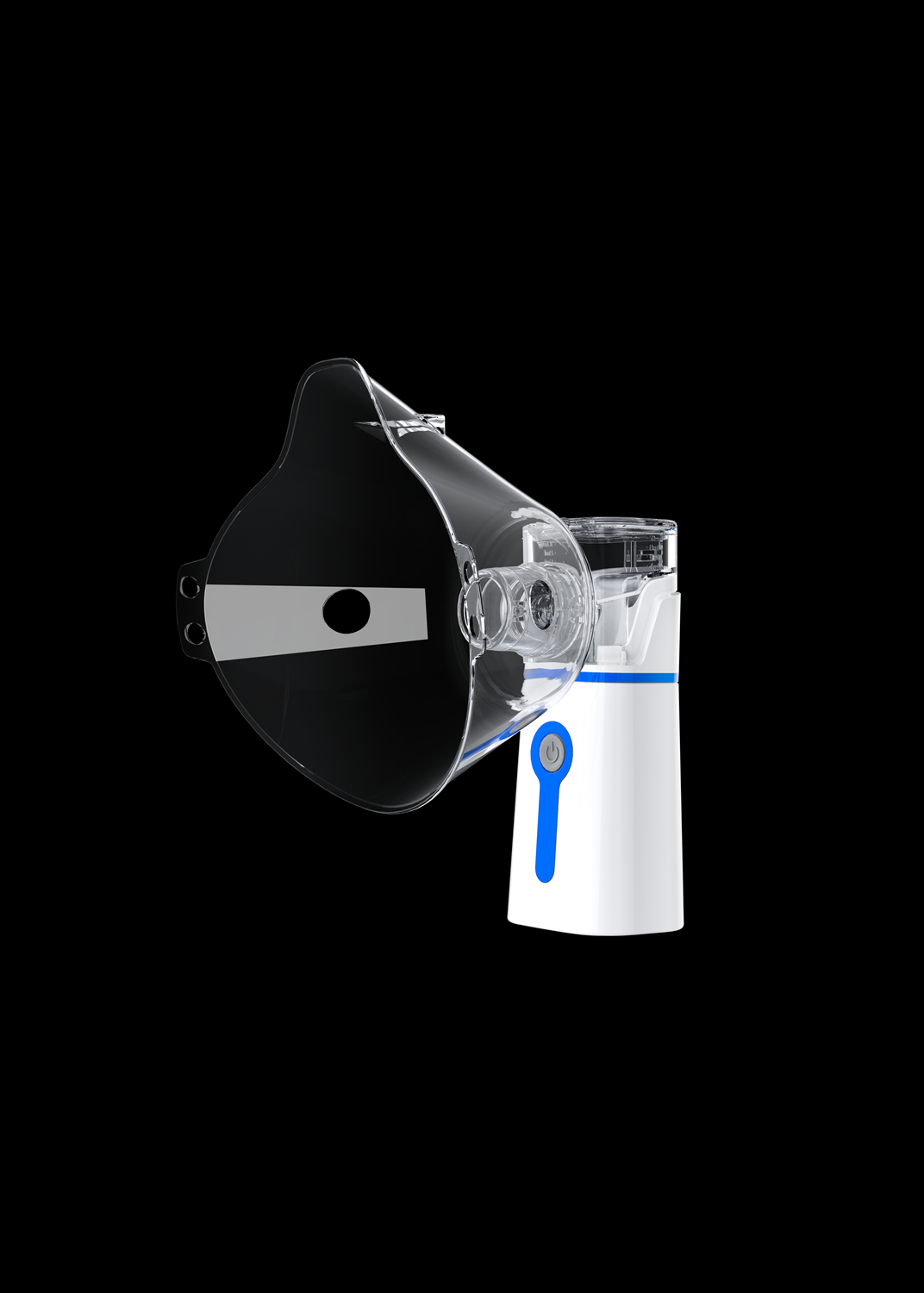 Equipo médico Nebulizador portátil de mano Nebulizador portátil ultrasónico Inhalador Nebulizador de malla para atención domiciliaria Nebulizador M202 (gris, azul)